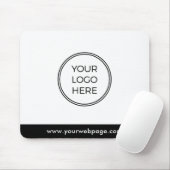 Black White Modern Minimal Business Logo Mouse Pad Muismat (Met muis)