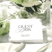 Black & White Modern Minimalist Wedding  Gastenboek