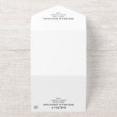 Black white modern minimalist Wedding gold foil All In One Uitnodiging (Buiten)