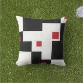 Black White Modern  Patchwork Sierkussen (Gras)