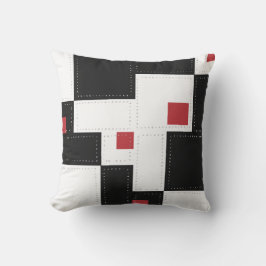 Black White Modern  Patchwork Sierkussen