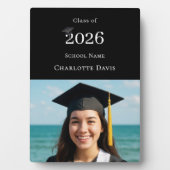 Black white modern photo Graduate Fotoplaat (voorkant)