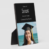 Black white modern photo Graduate Fotoplaat (Zijkant)