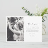 Black White Modern Photo Weddenschap Kaart (Staand voorkant)