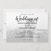 Black & White Modern Photo Wedding - Horizontal 2 Kaart (Voorkant)