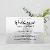 Black & White Modern Photo Wedding - Horizontal 2 Kaart (Staand voorkant)