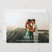 Black & White Modern Photo Wedding - Horizontal 2 Kaart (Achterkant)