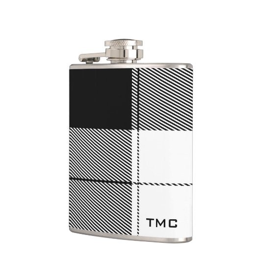 Black White Modern Plays Initialen Preppy Chic Heupfles (Links)