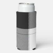 Black White Modern Plays Initialen Preppy Chic Seltzer Blikjeskoeler (Seltzer Achterkant)