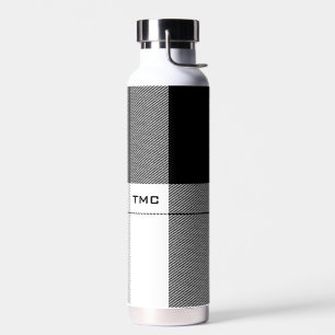 Black White Modern Plays Initialen Preppy Chic Waterfles