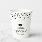 Black & White Modern School Afstudeerfeest Papieren Bekers (Voorkant)