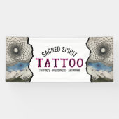 Black & White Modern Text 2 Photo Business Name Spandoek (Horizontaal)