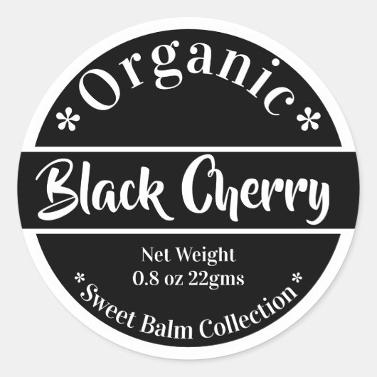 Black & White Modern Trendy Organic Beauty Ronde Sticker (Voorkant)