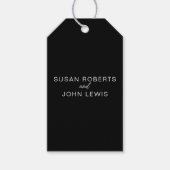 Black & White Modern Wedding  Cadeaulabel (Voorkant)