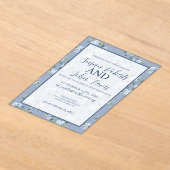 Black & White Modern Wedding Invitation Acryl Uitnodigingen (Laagn)