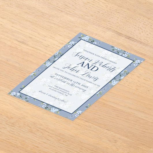 Black & White Modern Wedding Invitation Acryl Uitnodigingen (Laagn)