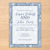 Black & White Modern Wedding Invitation Acryl Uitnodigingen (Voorkant)