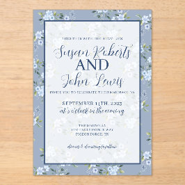 Black & White Modern Wedding Invitation Acryl Uitnodigingen