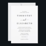 Black White Modern Wedding Invitation Kaart<br><div class="desc">Meer moderne huwelijksuitnodigingen in de kleine Bayleigh-winkel!</div>