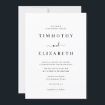 Black White Modern Wedding Invitation Kaart<br><div class="desc">Meer moderne huwelijksuitnodigingen in de kleine Bayleigh-winkel!</div>