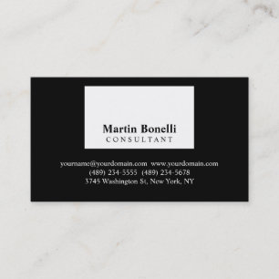 Black White Modernist Professional Visitekaartje