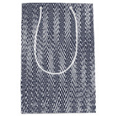 Black White Moiré Stripes Optische illusie Modern Medium Cadeauzakje (Voorkant)