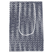 Black White Moiré Stripes Optische illusie Modern Medium Cadeauzakje (Achterkant)