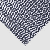 Black White Moiré Stripes Optische illusie Modern Tissuepapier (Detail)