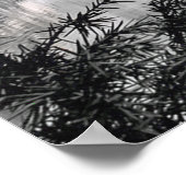 Black White Monochrome Mountain Red House Poster (Hoek)