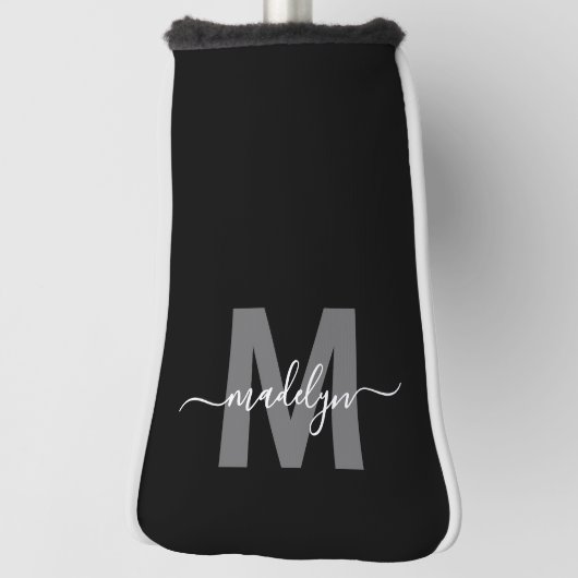 Black White Monogram Golfheadcover (Draai 90)