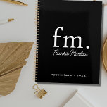 Black White Monogram Initialen Business 2023 Planner<br><div class="desc">Bent u op zoek naar een elegante gepersonaliseerde business planner of een afspraak boek voor uw schoonheid of haar salon? Bekijk deze Black White Monogram Initialen Business 2023 Planner. Je kunt het heel gemakkelijk personaliseren met je eigen naam en monogram. Gelukkig aanpassen!</div>