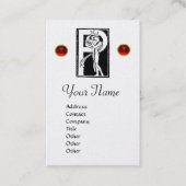 BLACK WHITE MONOGRAM P ALEPHABET LETTER, RED RUBY VISITEKAARTJE (Voorkant)