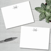 Black White Monogram Post-it® Notes