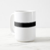 Black White Monogrammed Koffiemok (Voorkant links)