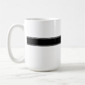 Black White Monogrammed Koffiemok (Links)