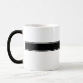 Black White Monogrammed Magische Mok (Links)