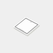 Black White Monogrammed Post-it® Notes (Schuin)