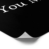 Black White Motivatie Basketball Sport Poster (Hoek)