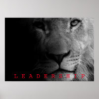 Black & White Motivatie Leadership King Lion