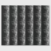 Black White Motivatie Leadership Lion Portret Cadeaupapier (Vlak)