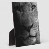 Black White Motivatie Leadership Lion Portret Fotoplaat (Zijkant)