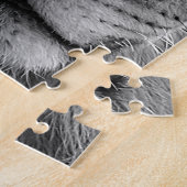 Black White Motivatie Leadership Lion Portret Legpuzzel (Zijkant)