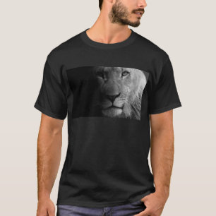 Black White Motivatie Leadership Lion Portret T-shirt