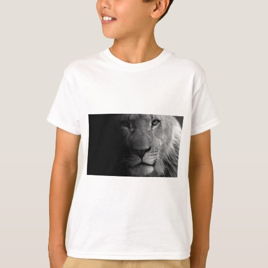 Black White Motivatie Leadership Lion Portret T-shirt (Voorkant)