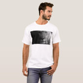 Black White Motivatie Leadership Lion Portret T-shirt (Voorkant volledig)