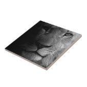 Black White Motivatie Leadership Lion Portret Tegeltje (Zijkant)