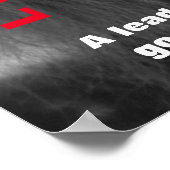 Black & White Motivatie Leadership Lion Poster (Hoek)