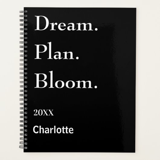 Black white motivational quote 2026 planner (Voorkant)