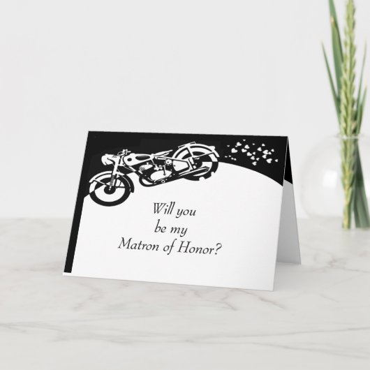 Black White Motorcycle Custom Matron of Honor (Voorkant)
