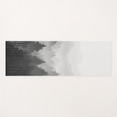 Black & White Mountain Forest Landschap Minimalist Yogamat (Voorkant (horizontaal))